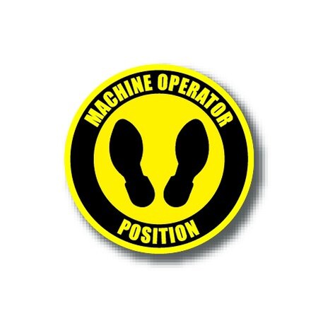 Ergomat 16in CIRCLE SIGNS - Machine Operator Position DSV-SIGN 256 #0506 -UEN